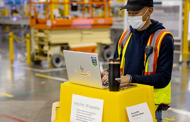 Amazon’s Distance Assistant Keeps Workers Aware of Proper Social Spacing