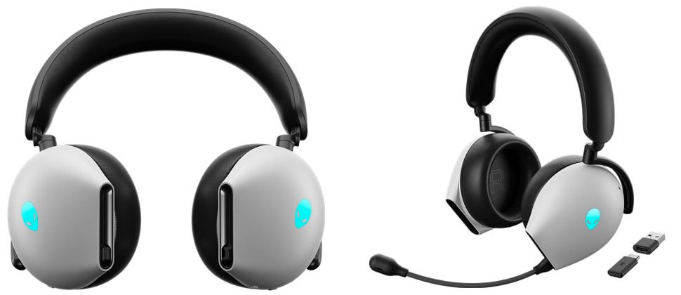 Alienware Tri-Mode Wireless Gaming Headset AW920H - Lunar Light